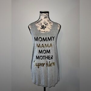 NWT Pro "Mommy, Mama, Mom, Mother, Super Hero" Tank Top, Large
